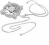 Ventilaator Modecom Volcano Apex 120 ARGB, 120x120x25 mm, valge
