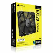 Korpuse ventilaator Corsair iCUE LINK RX120, 120 x 25 mm, must