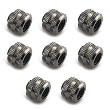 Ühendus XSPC G1/4 kuni 14 mm kõvale torule, must kroom, 8 tk