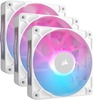 Ventilaatorite komplekt Corsair iCUE LINK RX120 RGB, 3 tk, 120 mm, valge