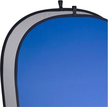 Kokkupandav taust Walimex 2in1, hall/sinine, 180 x 210 cm
