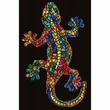 Teemantmosaiik Diamond Dotz Gekko Paua DDK6002, 41x27 cm, must/mitmevärviline