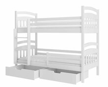 Narivoodi ADRK Furniture Ada, koos madratsiga, 80 x 180 cm, valge