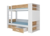 Narivoodi ADRK Furniture Garet, koos madratsiga, 80 x 180 cm, pruun/kuldne/valge