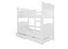 Narivoodi ADRK Furniture Maraba, voodipesukastiga, madratsiga, 75 x 180 cm, valge