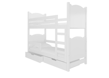 Narivoodi ADRK Furniture Maraba, voodipesukastiga, madratsiga, 75 x 180 cm, valge