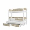 Narivoodi ADRK Furniture Queen, koos madratsitega, 90 x 200 cm, valge/pruun