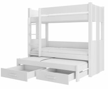 Narivoodi ADRK Furniture Artema, koos madratsitega, 80 x 180 cm, valge