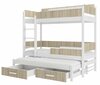 Narivoodi ADRK Furniture Queen, 90 x 200 cm, valge/pruun