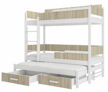 Narivoodi ADRK Furniture Queen, 90 x 200 cm, valge/pruun