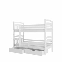 Laste narivoodi ADRK Furniture Ada, voodipesukastiga, ilma madratsita, 80 x 180 cm, valge