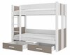 Narivoodi ADRK Furniture Arta, 90 x 200 cm, valge/pruun