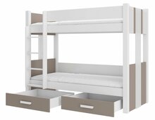 Narivoodi ADRK Furniture Arta, 90 x 200 cm, valge/pruun