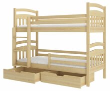 Narivoodi ADRK Furniture Ada, koos madratsiga, 80 x 180 cm, heledapruun
