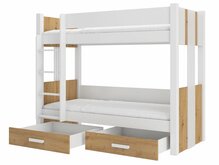 Narivoodi ADRK Furniture Arta, 90 x 200 cm, ilma madratsita, valge/pruun