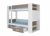 Narivoodi ADRK Furniture Garet, koos madratsiga, 80 x 180 cm, pruun/valge