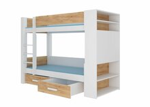 Narivoodi ADRK Furniture Garet, 80 x 180 cm, pruun/kuldne/valge, ilma madratsita