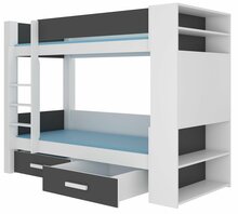 Narivoodi ADRK Furniture Garet, 90 x 200 cm, valge/must
