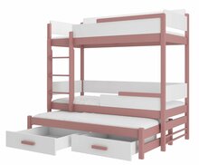 Narivoodi ADRK Furniture Queen, 90 x 200 cm, valge/roosa