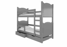 Laste narivoodi ADRK Furniture Maraba, voodipesukastiga, madratsiga, 75 x 180 cm, hall