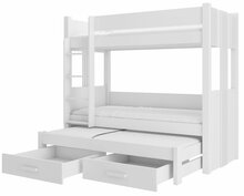 Narivoodi ADRK Furniture Artema, koos madratsitega, 90 x 200 cm, valge