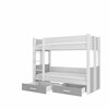 Narivoodi ADRK Furniture Arta, koos madratsiga, 80 x 180 cm, valge/hall