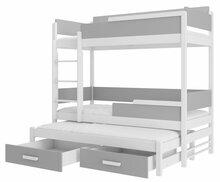 Narivoodi ADRK Furniture Queen, 90 x 200 cm, ilma madratsita, valge/hall