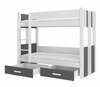 Narivoodi ADRK Furniture Arta, 80 x 180 cm, valge/hall/grafiit, ilma madratsita