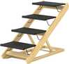 PawHut 2 in 1 trepp koertele 4 astet, naturaalne, 62,5 cm