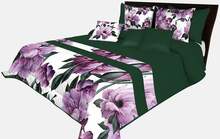 Voodikate Mariall NMR-019, 260 cm x 240 cm, valge/tumeroheline/lilla