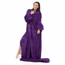 Pleed varrukatega DecoKing Lazy, 150 x 180 cm, lilla