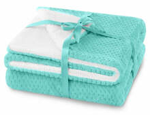 Pleed Amelia Home Shleepy, 220 x 240 cm, türkiis/valge