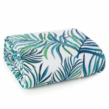 Voodikate Eurofirany D91/N/PALMS/02, 170 x 210 cm, sinine/valge