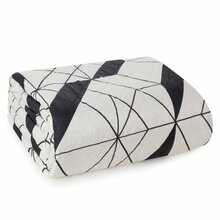 Voodikate Eurofirany MARIALL, 200 x 220 cm, valge/must