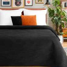 Voodikate Eurofirany Velvet2 NOO-02, 220 cm x 240 cm, must