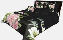 Voodikate MariAll NMR-008, 170 cm x 210 cm, must/roheline/roosa