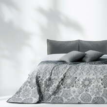 Voodikate DecoKing Alhambra, 260 x 240 cm, valge/hall