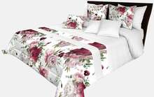 Voodikate Mariall NMR-006, 240 cm x 240 cm, valge/bordoo/roosa
