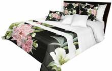 Voodikate Mariall NMR-007, 170 cm x 210 cm, valge/must/roheline