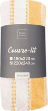 Voodikate Douceur d`Interieur Abby, 220 cm x 240 cm, valge/kollane