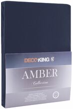Voodilina DecoKing Amber, 120 x 200 cm, tumesinine, kummiga