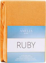 Kummiga voodilina AmeliaHome Ruby, 90 x 200 cm, oranž