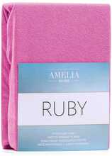 Kummiga voodilina AmeliaHome Ruby, 90 x 200 cm, tumeroosa