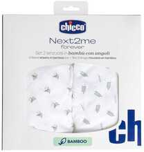 Voodilina Chicco Next2Me Forever, valge/roheline, 2 tk, kummiga