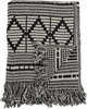Pleed Bloomingville Gutte, taaskasutatud puuvill, 130 x 160 cm, must