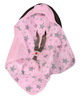 Beebitekk Duetbaby 599, 80 x 80 cm, roosa, kapuutsiga, auto turvahälli
