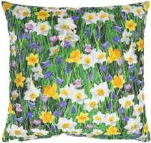 Dekoratiivpadi Home4you Holly, 45 x 45 cm, valge/kollane/roheline