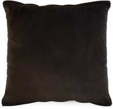Dekoratiivpadi Home4you Velvet 2, 45 x 45 cm, must