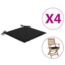 Aiatooli istmepadjad Dkd Home Decor, 40 x 40 x 3 cm, must, 4 tk