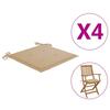 Aiatooli istmepadjad Dkd Home Decor, 40 x 40 x 3 cm, kreem/liiv, 4 tk